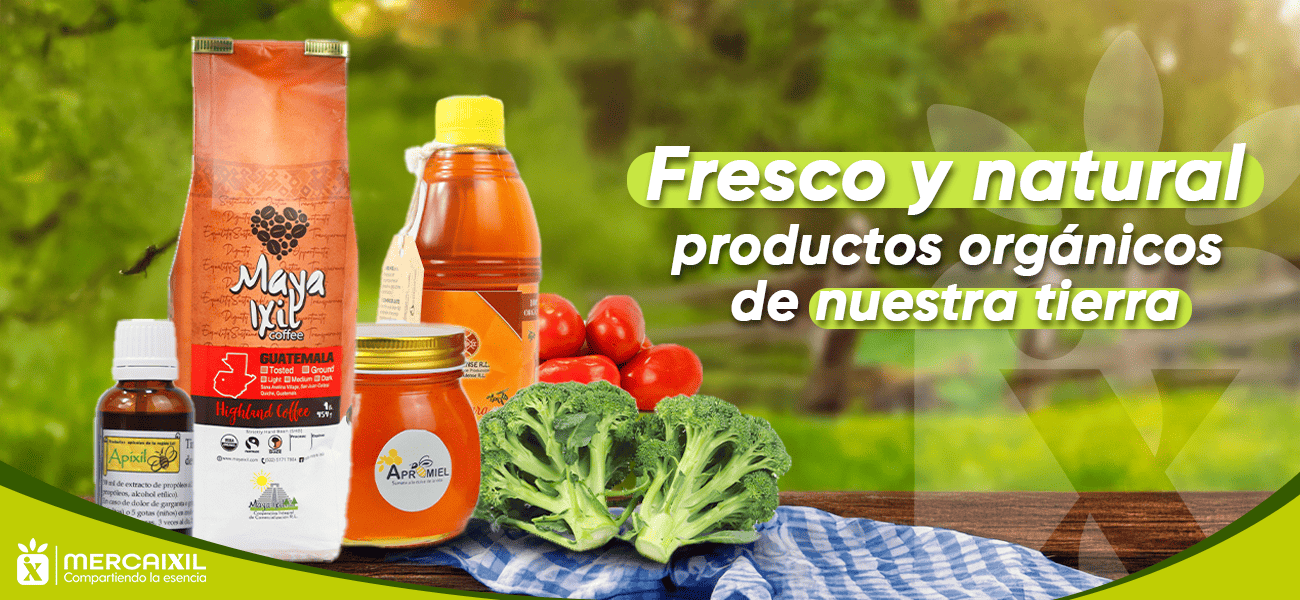 Mercaixil banner featuring products from the Ixil region